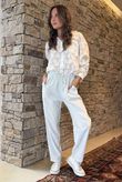 Made in Italy Baby Cord Classic Slim Jogger Pearl